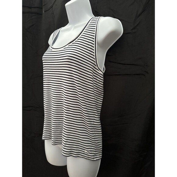 Vineyard Vines Blue & White Stripe Sleeveless Tank Top Scoop Neck, Size M - Picture 2 of 5